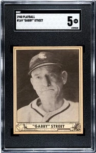 SGC 5 - 1940 Play Ball #169 Gabby Street St. Louis Cardinals (REGULAR BACK) - Picture 1 of 2