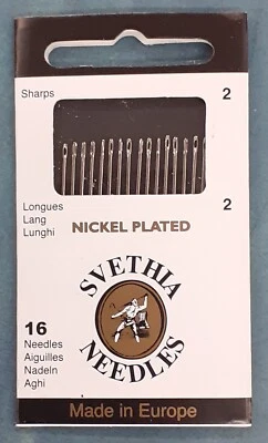 AGHI AGO CUCIRE A MANO - SVETHIA - CRUNA NORMALE (16 AGHI) N. 2-3-4-5-6-7 - Immagine 1 di 4