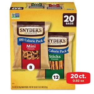 Snyder's of Hanover Pretzels, Minis and Sticks 100 Calorie Packs, 20 Ct Variety - Picture 1 of 1