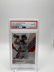 2024 Topps Pristine Coco Montes #11 RC Encased Pristine RED Refractor 3/5 PSA 10 - Picture 1 of 6