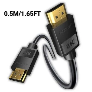 8K HDMI 2.1 Cable – 48Gbps Ultra High-Speed 4K@120Hz 8K@60Hz (0.5M/1.65FT) - Picture 1 of 7