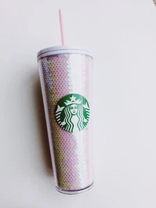 Starbucks Holiday Paillettes Bianche 24 oz Tazza Fredda - Foto 1 di 6