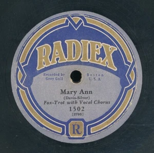78tk-dance-RADIEX 1502-UNKNOWN ORCH._(Mary Ann/Blue Hawaiian Moon) - Imagen 1 de 2