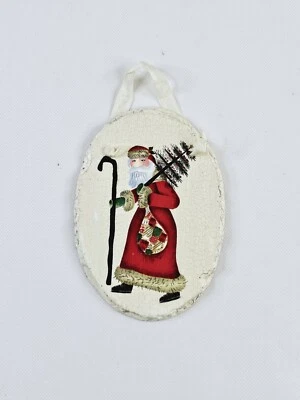 Slates Ornate Santa 4"x 6” Christmas Decor Wall Hanging - Image 1 of 4