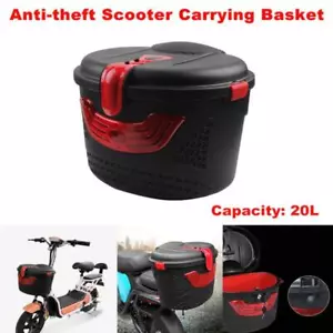 Bicycle Scooter Plastic Carrying Basket Front Rear Storage Bag Case Capacity 20L - Picture 1 of 9