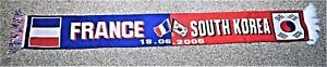 France - South Korea scarf Leipzig, Germany World Cup , 18 June 2006