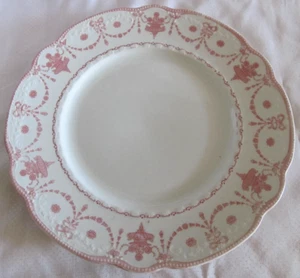 Superbe assiette porcelaine Royal Doulton Marquise décor rose fleur nœud 26 cm - Imagen 1 de 6