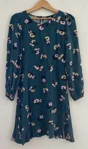 Dotti Dress Floral Long Sleeves Green Size 6 Casual Smart Summer Ex Condition - Picture 1 of 7