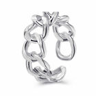 Minimalist Twist Geometric Hip Hop Ring Set Women Jewelry Circular Ring Rings