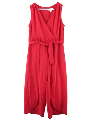 Mono Soho Para Mujer 10 Rojo Pierna Ancha Pantalones Culottes Vestido Sin Mangas Fluido Foto 1 de 4