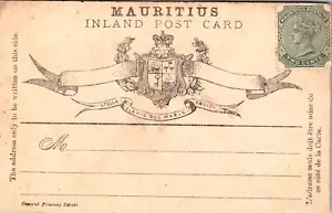 Antique --- Mauritius Inland Postcard Postal Cover w/2 Cents Stamp - Picture 1 of 2