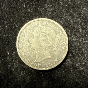 1870 Newfoundland Ten Cent Silver Coin 10C - Bild 1 von 3