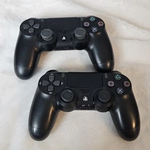 Sony PlayStation 4 PS4 DualShock Wireless Controllers Pair Tested Genuine OEM - Picture 1 of 6