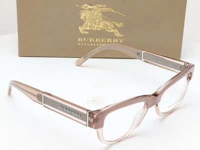 博柏利 B 2208 3560 透明粉色格子女式眼镜框 51-17-140 — 第 1/4 张图片