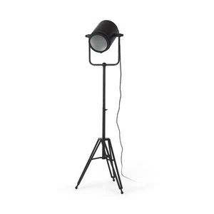 61" Black LED Floor Lamp With Black Metal Shade - Picture 1 of 10