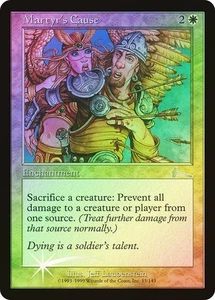 Urza's Legacy MTG FOIL Martyr's Cause Magic NM/M white enchantment - Picture 1 of 1