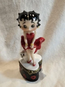 Betty Boop Porcelana 1999 PHB Marilyn Monroe Pose con Estuche de Baratija de Ratón Pequeño - Imagen 1 de 14