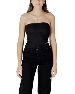 Calvin Klein Jeans Ribbed Tube Top Sleeveless Style Women Black - Picture 1 of 4