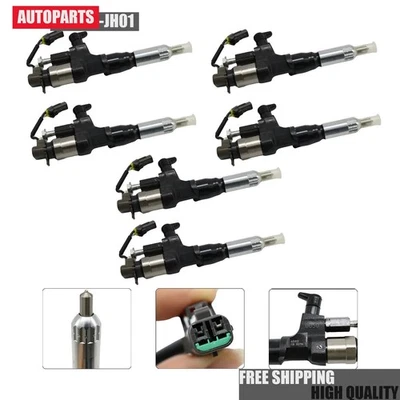High-Quality 6PCS Diesel Injectors For Hino 198/238/258/268/338/500 7.7L L6 — 第 1/4 张图片