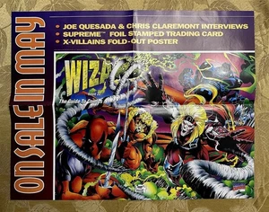 1994 WIZARD MAGAZINE 22 DEADPOOL / OMEGA RED PROMO POSTER (NM) JOE QUESADA ART * - Picture 1 of 2