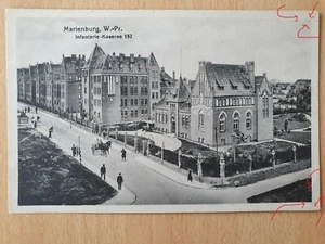 Postal Marienburg Prusia Occidental Malbork cuartel de infantería 152 militar - Imagen 1 de 4