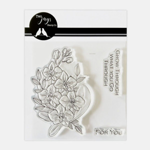 Dwa znaczki Jays - Letnie kwiaty Orchidea- 3 znaczki - Sentymenty/Pozdrowienia