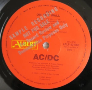 AC/DC Fly On The Wall Australia PROMO 1st pressing 12'' vinyl Lp 1985 OZ rock - Picture 1 of 6