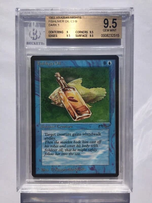 BGS 9.5 | Fishliver Oil [Dark] | MtG Arabian Nights | Gem Mint (PSA CGC 10) - Image 1 of 2