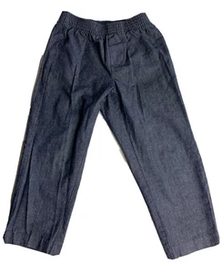 Nautica Pants Boys Size 4 Blue Chambray Elastic Waist Cotton Blend - Picture 1 of 4