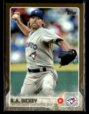R.A. Dickey #'d /2015 - 2015 Topps Gold Parallel #316 Toronto Blue Jays - Image 1 of 2