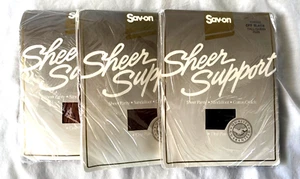 VTG 3 PR..SAV-ON.. SHEER SUPPORT..PANTYHOSE..DIF COLORS NEW..TALL / QUEEN - Picture 1 of 3