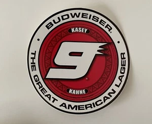 KASEY KAHNE #9 BUDWEISER RACING NASCAR CUP SERIES 4 Inch ROUND DECAL STICKER - Picture 1 of 1