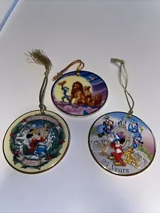 Disney Park Porcelain Christmas Ornaments Mickey Lion King Holidays 25 Years - Picture 1 of 9