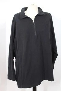 Lands End 3X Black Fleece 1/4 Zip Pullover Jacket - Picture 1 of 8