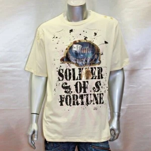 Men's Parish Cream "Soldier Of Fortune" Short Sleeve Tee Shirt NWT - Picture 1 of 6