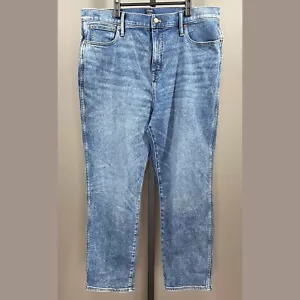 NEW J Crew Jeans Mens 34 blue denim classic vintage stretch straight - Picture 1 of 10
