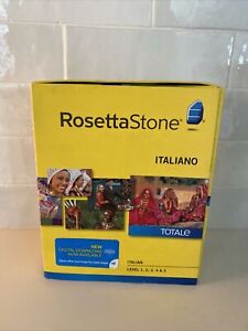 Rosetta Stone Italiano Version 4 Level 1,2,3,4,5 Box Torn, Headset And CD Mint