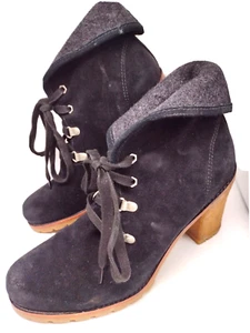 UGG Australia Mujer Y2K Calynda 1002166 Negro Botines Botas Tacones Talla 10 - Imagen 1 de 9