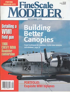 FINESCALE MODELER 9/95 WWI BIPLANES, CANOPIES, 1966 CHEVY NOVA, WWII FIELD GUN - Picture 1 of 2