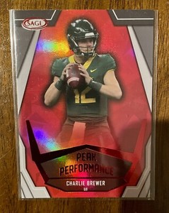 Charlie Brewer 2023 SAGE Football Peak Performance Red Foil -Rare-