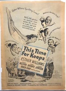 "This Time For Keeps" Movie Release 1940s Print Advertisement Ad 1947 - Picture 1 of 1