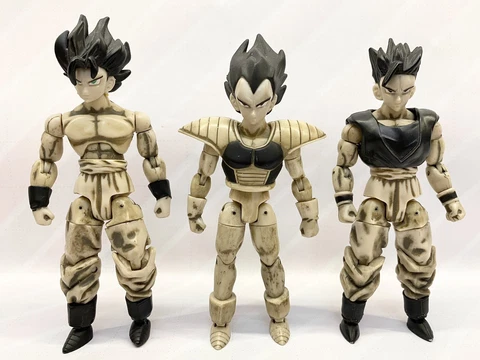 Dragon Ball Z Ultimate Figure Series B&W Lot SS Vegetto Son Gohan Vegeta Jakks Cover