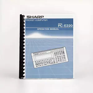 User Manual for SHARP Pocket Computer PC-E220 Calculator - Picture 1 of 1