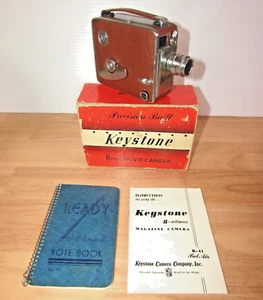 KEYSTONE BEL AIR K-41 8mm Movie Camera 2 Lenses Telephoto in Original Box Manuel - Picture 1 of 20