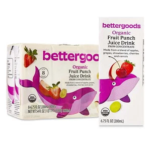 bettergoods Organic 42% Fruit Punch Drink, 6.75 fl oz , 8 Count - Picture 1 of 6