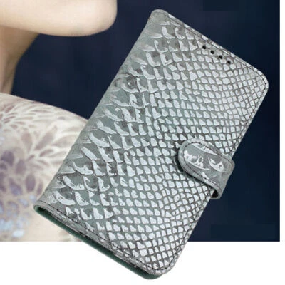 Custodia per diario in vera pelle Wild Croco per iPhone X XS XS Max XR... - Immagine 1 di 4