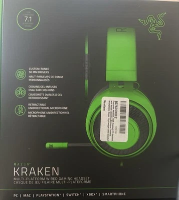 Razer RZ04-02051100-R3U1 Kraken Tournament Edition Wired Gaming Headset - Green - Image 1 of 4