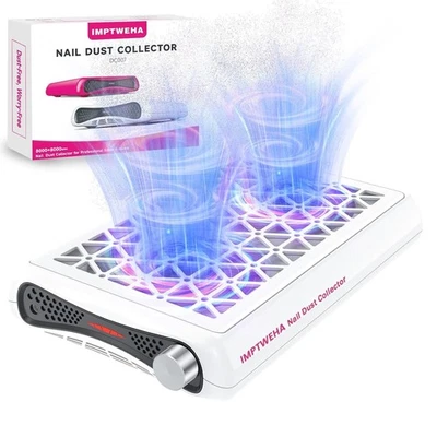 Coletor de pó de unhas. 1600PA poderoso coletor de pó de sucção nail tech. - Imagem 1 de 4