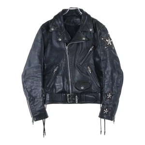 CHROME HEARTS JJ DEAN 3STAR 3 STAR DAGGER ZIP DOUBLE RIDERS LEATHER JACKET Used - Picture 1 of 8