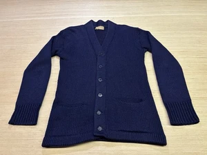Vintage Wanamaker 1960er Collegiate Wolle College Strickjacke Pullover marineblau Sm bis Medium - Bild 1 von 16